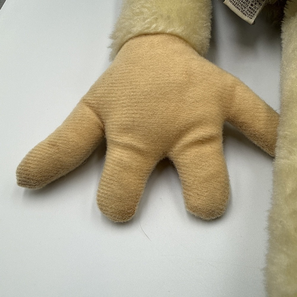 Vintage 70's Elka Toys Plush Monkey Mr. Snodgrass Red Nose Beige Stuffy 24" - Picture 6 of 9